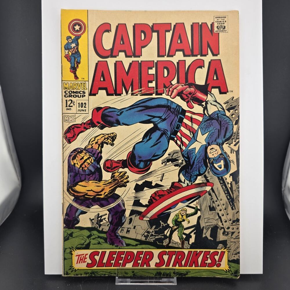 CAPTAIN AMERICA #102 5.0 JACK KIRBY & SYD SHORES COVER MARVEL COMICS 1968